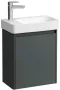 Laufen Pro X 1 ajtós fali alsószekrény porcelán kézmosóval 48x60 cm, traffic szürke kivitelben.