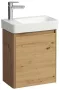 Laufen Pro X 1 ajtós fali alsószekrény porcelán kézmosóval 48x60 cm, balos/vad tölgy kivitelben