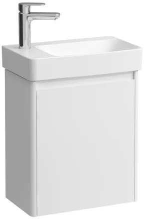 Laufen Pro X 1 ajtós fali alsószekrény porcelán kézmosóval 48x60 cm, balos/ügyfélspecifikus.