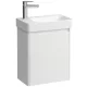 Laufen Pro X 1 ajtós fali alsószekrény porcelán kézmosóval 48x60 cm, balos/ügyfélspecifikus.