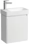 Laufen Pro X 1 ajtós fali alsószekrény porcelán kézmosóval 48x60 cm, balos/ügyfélspecifikus.