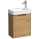 Laufen Pro X 1 ajtós fali alsószekrény bordázott előlappal és porcelán kézmosóval 48x60 cm, jobbos/vad tölgy 
