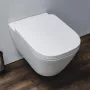 Laufen Meda porcelán fali WC csésze 36x54 cm lágyan záródó Duroplast ülőkével, fehér H8661100000001