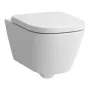 Laufen Meda porcelán fali WC csésze 36x54 cm lágyan záródó Duroplast ülőkével, fehér H8661100000001