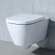 Laufen Meda porcelán fali WC csésze 36x54 cm lágyan záródó Duroplast ülőkével, LCC bevonattal, fehér H8661104000001