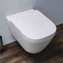   Laufen Meda porcelán fali WC csésze 36x54 cm lágyan záródó Duroplast ülőkével, matt fehér H8661107570001