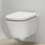Laufen Meda kompakt porcelán fali WC csésze 36x49 cm lassan záródó Duroplast ülőkével, fehér H8661130000001
