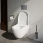 Laufen Pro X kompakt csendes öblítésű fali kerámia WC csésze lassan záródó Duroplast ülőkével, fehér.