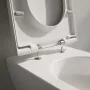 Laufen Pro X kompakt csendes öblítésű fali kerámia WC csésze lassan záródó Duroplast ülőkével, fehér.