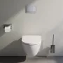 Laufen Pro X kompakt csendes öblítésű fali kerámia WC csésze lassan záródó Duroplast ülőkével, fehér kivitelben.