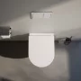 Laufen Pro X kompakt csendes öblítésű fali kerámia WC csésze lassan záródó Duroplast ülőkével, fehér kivitelben.