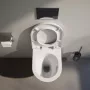 Laufen Pro X kompakt csendes öblítésű fali kerámia WC csésze lassan záródó Duroplast ülőkével, fehér kivitelben.