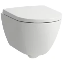 Laufen Pro X csendes öblítésű fali kerámia WC csésze LCC bevonattal és Duroplast ülőkével, fehér kivitelben.