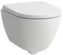 Laufen Pro X csendes öblítésű fali kerámia WC csésze LCC bevonattal és Duroplast ülőkével, fehér kivitelben.