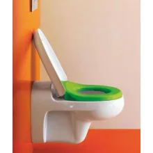   Laufen Florakids gyerek WC ülőke tetővel, fehér/zöld H8910300720001