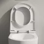 Laufen Pro X levehető Duroplast WC ülőke Soft Close mechanizmussal és króm zsanérokkal, fehér kivitelben