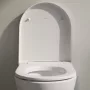 Laufen Pro X levehető Duroplast WC ülőke Soft Close mechanizmussal és króm zsanérokkal, matt fekete kivitelben.