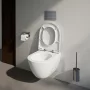 Laufen Pro X levehető Duroplast WC ülőke Soft Close mechanizmussal és króm zsanérokkal, matt fekete kivitelben.