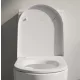 Laufen Pro X levehető Duroplast WC ülőke Soft Close mechanizmussal és króm zsanérokkal, matt fehér kivitelben.
