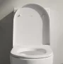 Laufen Pro X levehető Duroplast WC ülőke Soft Close mechanizmussal és króm zsanérokkal, matt fehér kivitelben.