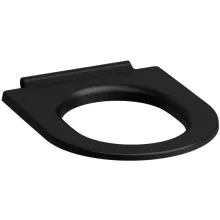 Laufen Pro X fedél nélküli Duroplast WC ülőke Soft Close mechanizmussal és rozsdamentes acél zsanérokkal, matt fekete kivitelben.