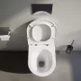 Laufen Pro Duroplast WC ülőke Soft Close és Quick Release mechanizmussal, matt fekete kivitelben.