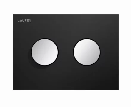 Laufen Ineo Groove matt fekete működtető WC nyomólap króm gombokkal
