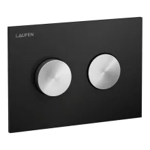 Laufen Ineo Groove matt fekete működtető WC nyomólap szálcsiszolt acél gombokkal