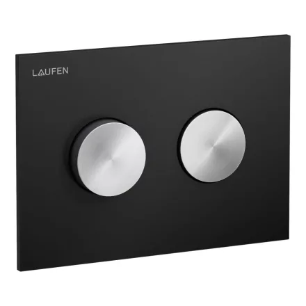 Laufen Ineo Groove matt fekete működtető WC nyomólap szálcsiszolt acél gombokkal