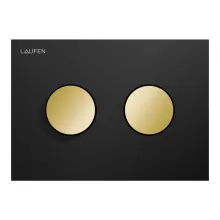 Laufen Ineo Groove matt fekete működtető WC nyomólap PVD arany gombokkal