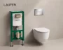 Laufen Ineolink Pro komplett WC szett króm nyomólappal.