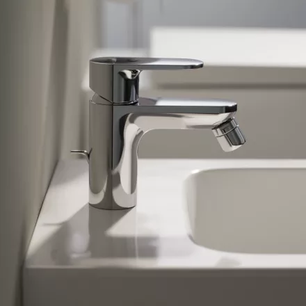 Laufen Pro X egykaros bidé csaptelep automata leeresztőszeleppel, króm kivitelben