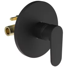 Laufen Pro X falba süllyesztett egykaros zuhanycsaptelep belső egységgel, matt fekete kivitelben