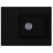   LUNART Aragorn 650 egymedencés gránit mosogató csepptálcával, Black 5999123000064