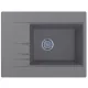 LUNART Aragorn 650 egymedencés gránit mosogató csepptálcával, Grey 5999123000071