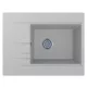 LUNART Aragorn 650 egymedencés gránit mosogató csepptálcával, Pearl White 5999123000088