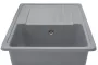 LUNART Ellis egymedencés gránit mosogató csepptálcával, Grey 5999123000354