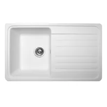   LUNART Ellis egymedencés gránit mosogató csepptálcával, Pearl White 5999123000378