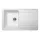 LUNART Ellis egymedencés gránit mosogató csepptálcával, Pearl White 5999123000378