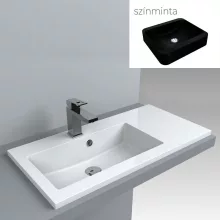 LUNART Barcelona 800 L mosdó, fekete kvarc 5999123001221