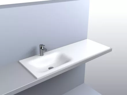 LUNART Timo 1200 L mosdó, fényes fehér 5999123006790