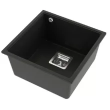   LunArt Basic Bende gránit mosogató 42x42 cm, csapfurat nélkül, golden black 5999123007544
