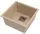LunArt Basic Bende gránit mosogató 42x42 cm, csapfurat nélkül, beige 5999123007551