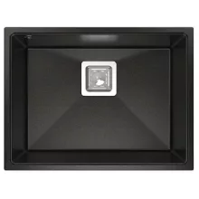   LunArt Basic Soma egymedencés gránit mosogató 55x42 cm, csapfurat nélkül, golden black 5999123007605
