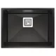 LunArt Basic Soma egymedencés gránit mosogató 55x42 cm, csapfurat nélkül, golden black 5999123007605