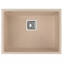   LunArt Basic Soma egymedencés gránit mosogató 55x42 cm, csapfurat nélkül, beige 5999123007612
