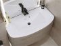 LunArt Dea 1000 beépíthető mosdó, túlfolyóval és csapfurattal, fényes fehér 5999123011336