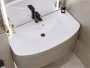LunArt Dea 1000 beépíthető mosdó, túlfolyóval és csapfurattal, fényes fehér 5999123011336