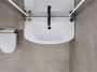 LunArt Dea 1000 beépíthető mosdó, túlfolyóval és csapfurattal, fényes fehér 5999123011336
