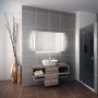 LunArt Orient meleg fehér fényű LED tükör 80x70 cm 5999123012036